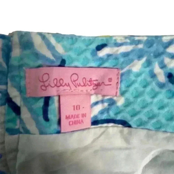 Lilly Pulitzer Women's Size 10 Blue Floral Mini Skirt Casual Summer - Picture 2 of 8